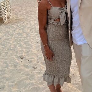 Mable Dress- Bow/ cutout / ruffle